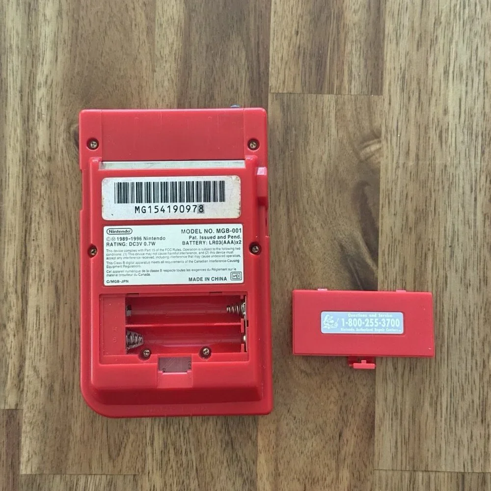 Nintendo GameBoy Pocket‎ Red Handheld Console MGB-001 TESTED WORKING